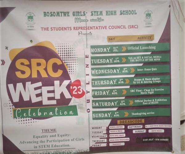 SRC WEEK CELEBRATION OF BOSOMTWE GIRLS’ STEM HIGH SCHOOL.