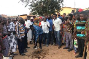 A SOD CUTTING CEREMONY 