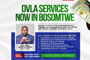 DVLA SERVICES IN BOSOMTWE DISTRICT ASSEMBLY